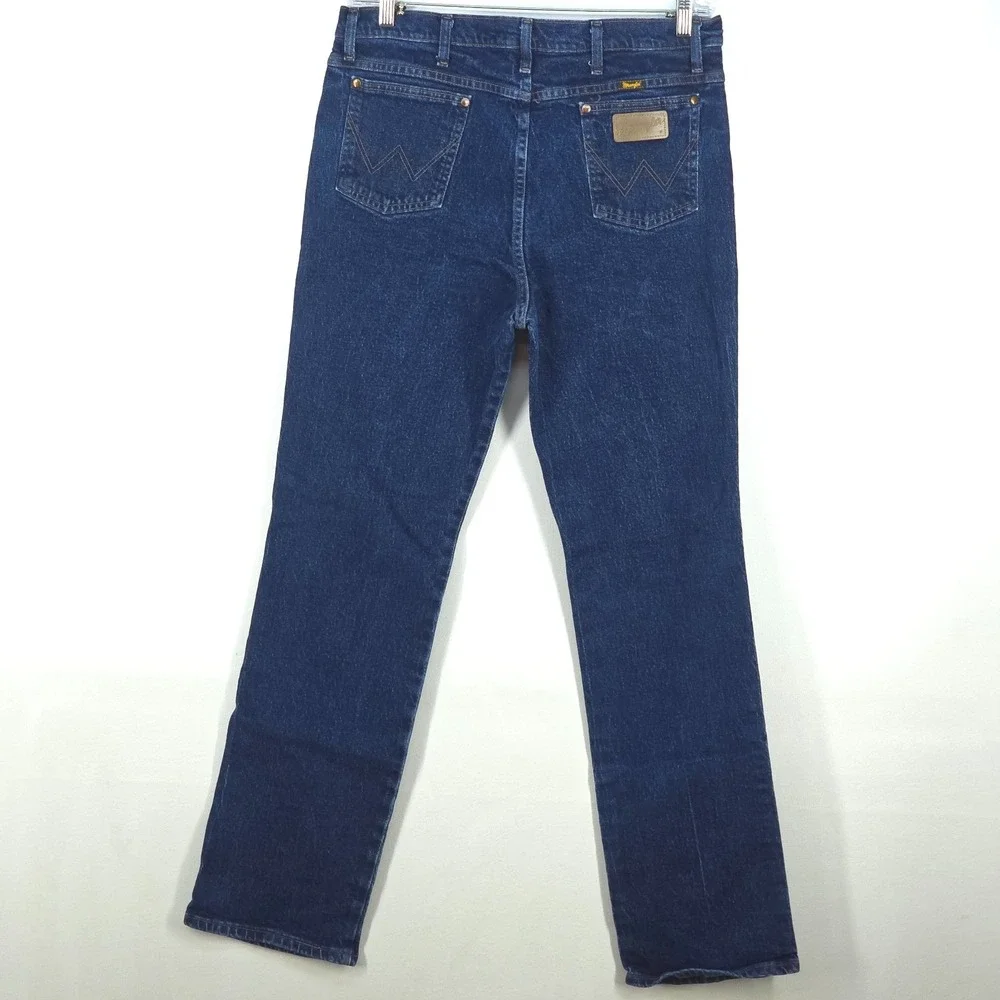 Vintage Wrangler Straight Leg‎ Jeans Men's 35x33 (38x34) Dark Wash Cowboy 937STR